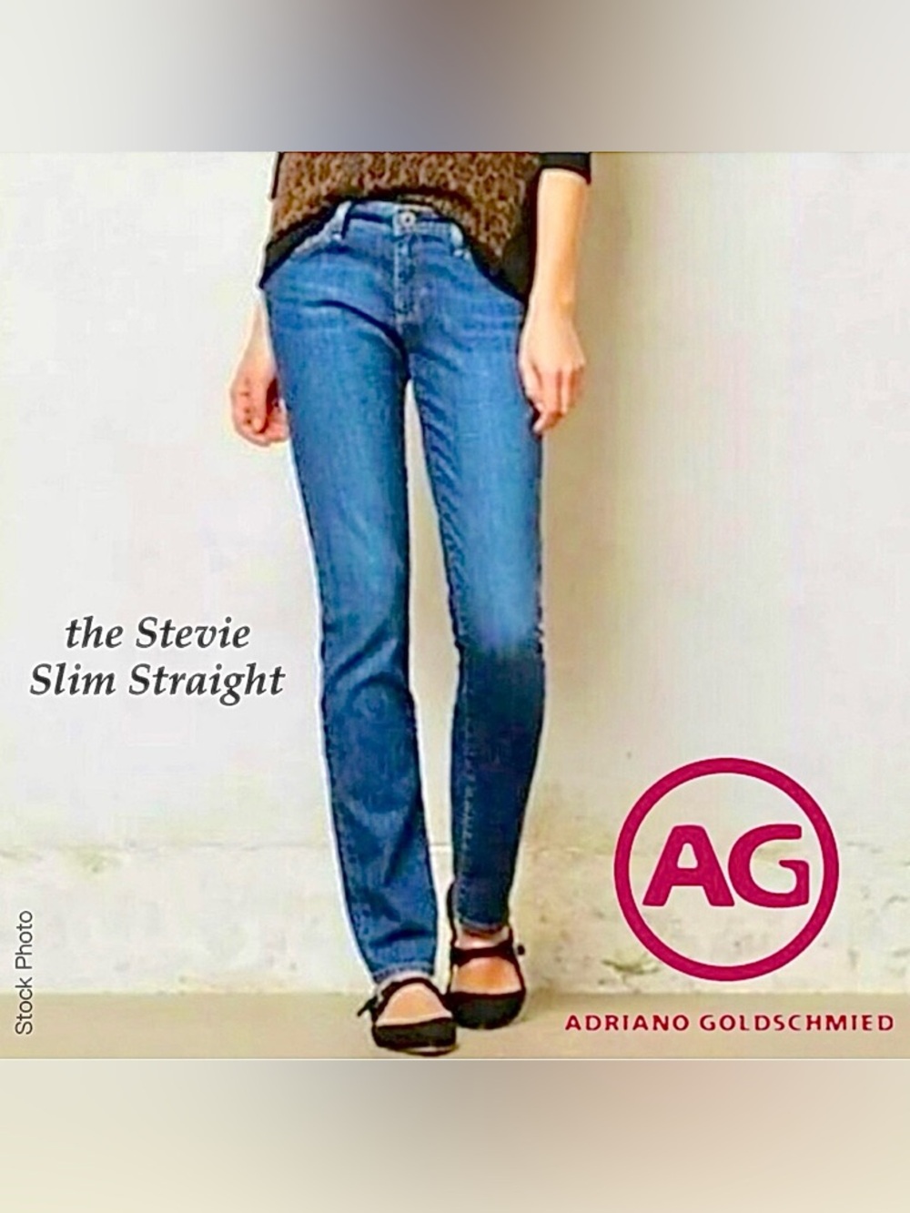 AG Adriano Goldschmied Stevie Slim Straight Jeans (W26R L31.5)